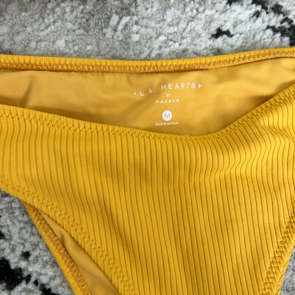 Pacsun Yellow Ribbed Bikini Set - Picture 3 of 4